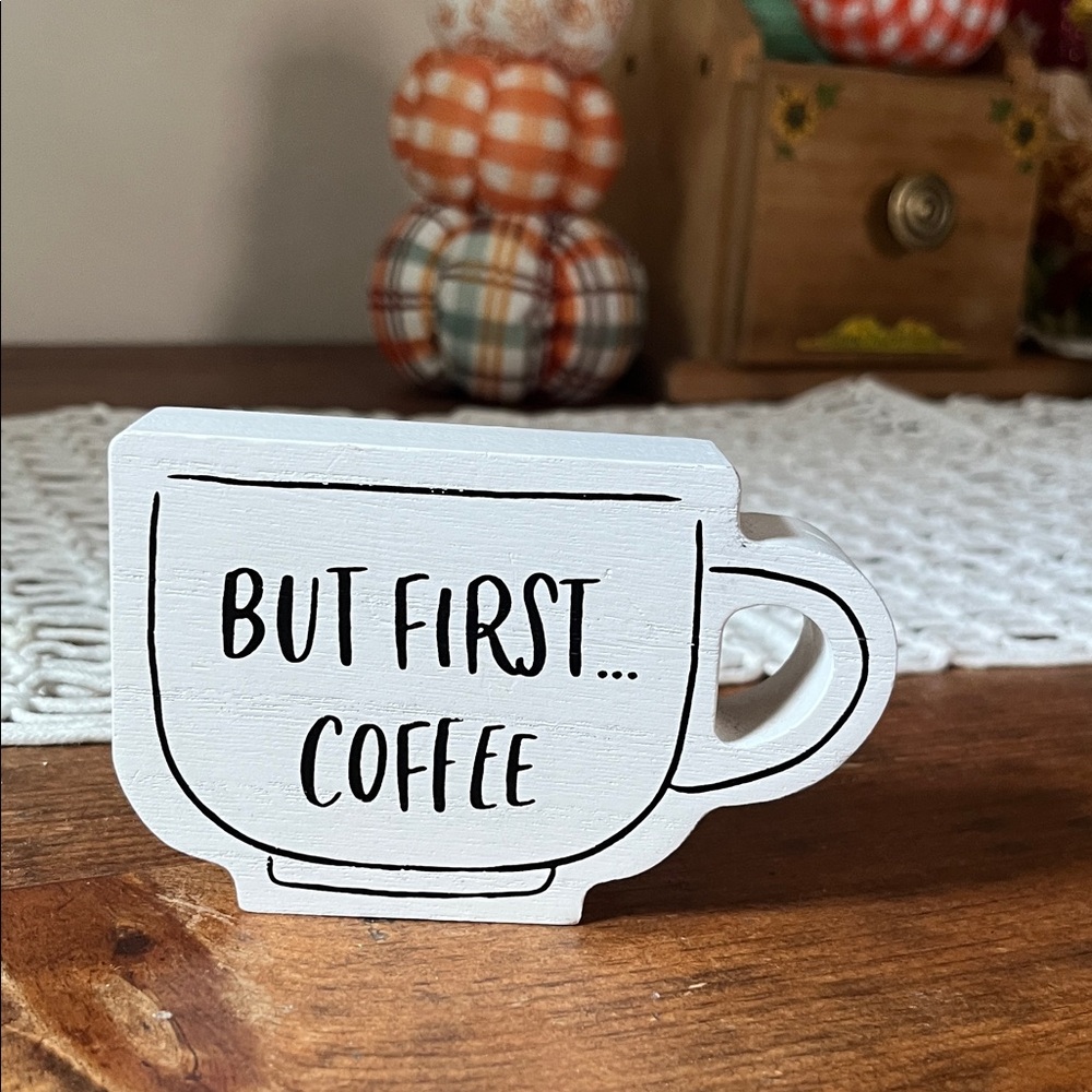 Hobby Lobby White Coffee Cup Sign